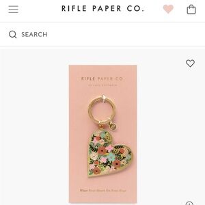 Rifle Paper Co. Floral Heart Keychain